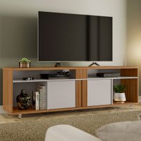 Rack para TV Até 70 Polegadas 2 Portas Freijó Trend/Off White Nt1290 - Notável Móveis