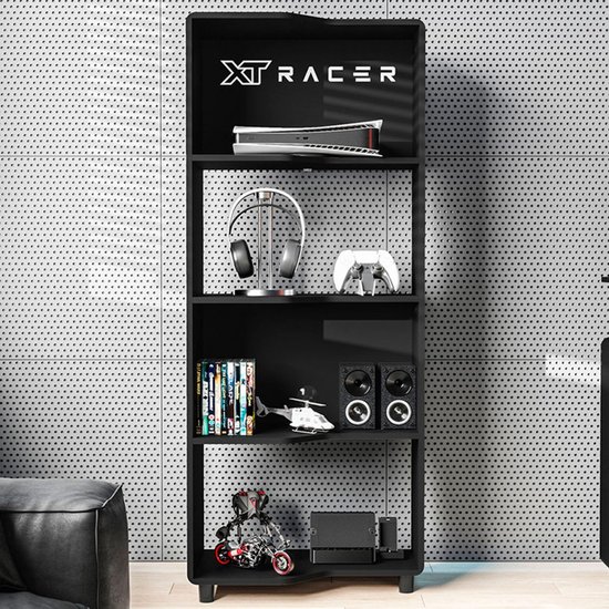 Estante para Livros Force Two 3 Prateleiras Preto/Branco - Politorno