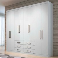 Guarda-Roupa Casal Havana 8 Portas 6 Gavetas Branco - Santos Andirá
