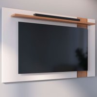 Painel para TV Até 70 Polegadas Leme 1 Prateleira Off White Matte/Freijó - Colibri