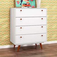 Cômoda 4 Gavetas Branco 11091 - Olivar Móveis