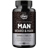 Barba e Cabelo Homem Man Selênio Zinco Suplemento Alimentar 60 Cáps 600mg