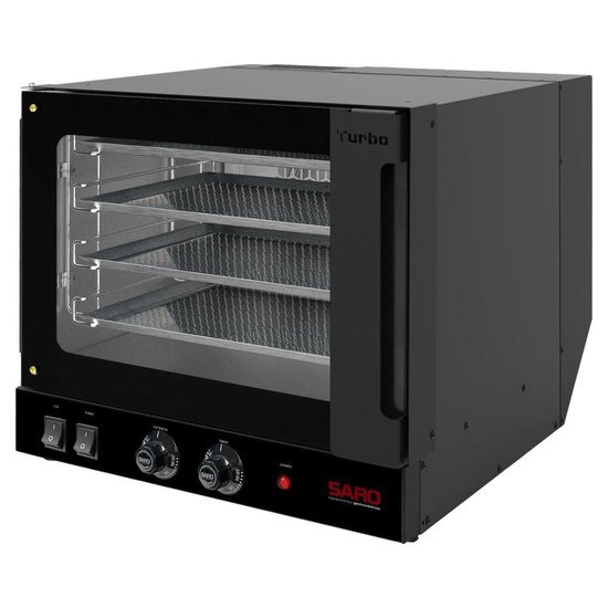 Forno Turbo Elétrico Saro 220V Preto Com 4 Esteiras