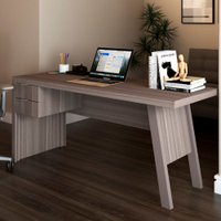 Mesa Escrivaninha 2 Gavetas para Escritório Veneza Carvalho/Fendi - Panorama Móveis