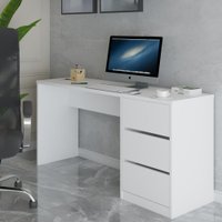 Mesa para Computador Home Office 3 Gavetas Branco - Panorama Móveis