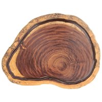 Tábua de Corte Formato Bolacha para Carne de Churrasco Madeira Rústica JMV Sortido