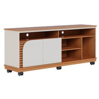 Bancada Rack Para TV 65 Polegadas Jurere Freijo Off White Matte CLB