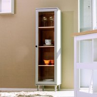 Cristaleira com Aparador Ditália e Kit Luz E-963-R-629:cinza