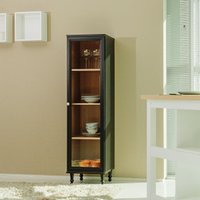 Cristaleira com Aparador Ditália e Kit Luz E-963-R-629 preto