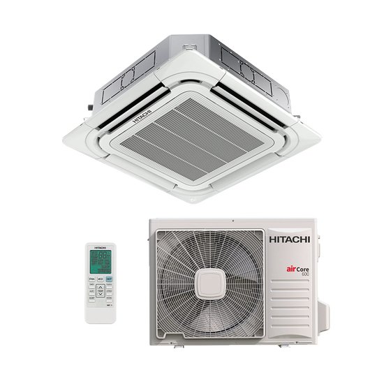 Ar Condicionado Split Cassete Inverter R-32 Hitachi Aircore 600 24000 Btus Quente/Frio 220V Monofásico RCI24B3IV