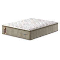 Colchão Casal Molas Guarda Costas Max Pillow Top 138x188x40cm Bege / Branco Probel - Suporta até 180kg por Pessoa