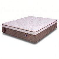 Colchão Casal Queen Molas Ensacadas Guarda Costas Alameda 158x198x30cm Marrom / Branco Euro In Probel