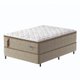 Cama Box Colchão Casal Molas Guarda Costas Max Pillow Top Probel 138x188x78cm Branco / Bege