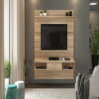 Painel Home para TV até 50 Polegadas com 1 Porta DJ Móveis Voxy Nogal Tx
