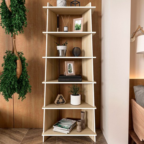 Estante para Livros Jade 6 Prateleiras Legno Salinas - Politorno Marrom