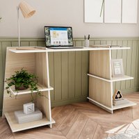 Mesa Escrivaninha Flora 4 Prateleiras Legno Salinas - Politorno Marrom