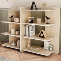 Estante para Livros Luna 8 Prateleiras Legno Salinas - Politorno Marrom