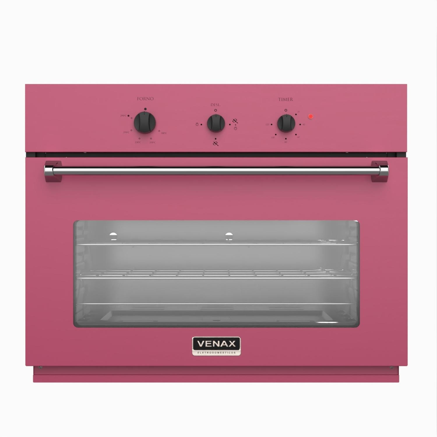 Forno 90l de Embutir Venax Rosa - Gás - Arena G Iii - 220v - Areg90g3