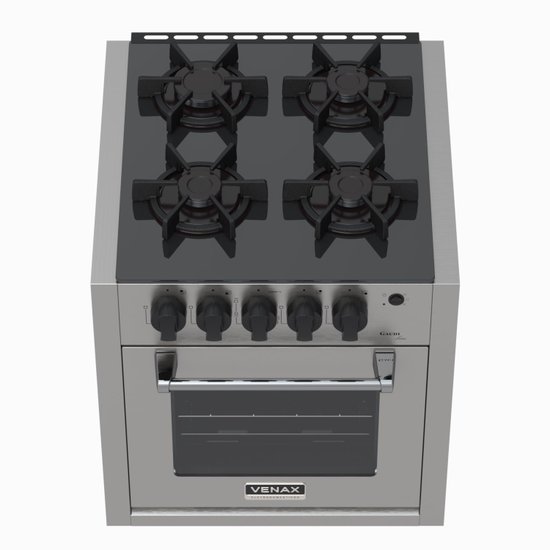 Fogao a Gas de Embutir 4 Bocas Venax Gaudi Line Inox
