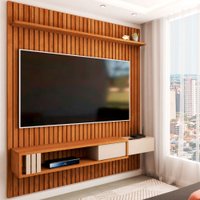 Painel para TV Até 75 Polegadas Persis 1 Gaveta Naturalle/Off White - Panorama Móveis