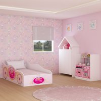 Quarto Infantil Completo Viagem Encantada 4 Portas 1 Gaveta Rosa - Panorama Móveis