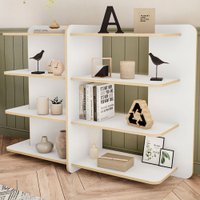 Estante para Livros Luna 8 Prateleiras Branco - Politorno Branco