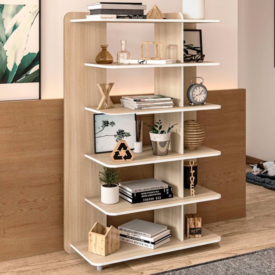 Estante para Livros Lis 6 Prateleiras Legno Salinas - Politorno Marrom