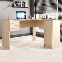 Mesa Escrivaninha Barcelona 1 Porta 2 Gavetas Legno Salinas - Politorno Marrom