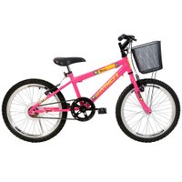 Bicicleta Athor Aro 20 Charmy Com Cesta Rosa Neon