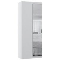 Guarda Roupa de Canto Reto Modulado 90cm 1 Porta com Espelho Alpes Luciane Móveis
