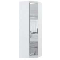 Guarda Roupa de Canto Diagonal Modulado 70cm 1 Porta com Espelho Alpes Luciane Móveis