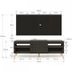 Rack com Painel TV Até 60 Polegadas Milão 1 Porta Preto - Pm