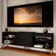 Rack com Painel TV Até 60 Polegadas Milão 1 Porta Preto - Pm