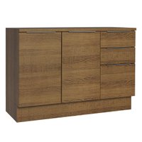 Balcão de Pia Cozinha 2 Portas e 3 Gavetas (Com Tampo) Rustic Stella Madesa