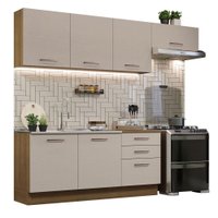 Armário de Cozinha Completa 260cm Rustic/Crema Agata Madesa 02