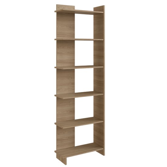 Estante Livreiro Direita/Esquerda com 06 Prateleiras Oak