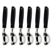 Kit 6 Conchas de Servir Sorvete Tramontina Utilitá Pegador Sorveteria Restaurante Preto