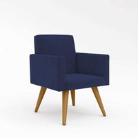 Poltrona Decorativa Cadeira Escritório Azul Marinho