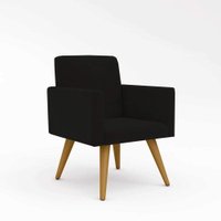 Poltrona Decorativa Cadeira Escritório preta