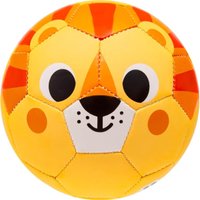 Bola de Futebol Infantil Buba Zoo +12m Estampa Divertida Leãozinho 13cm Amarelo