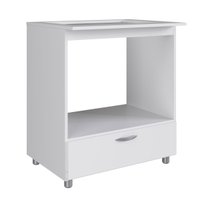 Balcão para Cooktop 5 Bocas e Forno Elétrico Branco