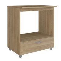 Balcão com Gaveta para Cooktop 4 Bocas Forno Elétrico Oak