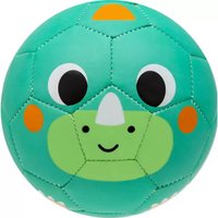 Bola de Futebol Infantil Dino Bubazoo Verde +12m Estampa Divertida Colorida 13cm Criança