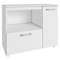 Balcão para Micro-ondas e Forno Elétrico com Porta Branco