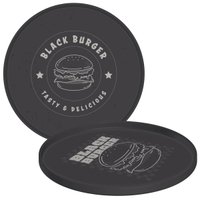 kit 24 Pratos Servir Hambúrguer 20cm Plástico Resistente Cinza Tramontina Black Burger