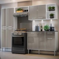 Cozinha Compacta c/ 3 Leds 4 pçs Xangai Multimóveis V3415