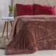 Edredom Casal Plush Sense New Dupla Face Toque Flannel Cognac