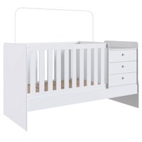 Berço Cama Multifuncional sem Auxiliar Branco Completa Móveis