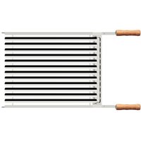 Grelha Tramontina Churrasco Grelhados Legumes 50x41cm Aço Inox Cabo de Madeira