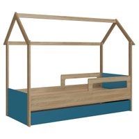 Cama Infantil Montessoriana com Cama Auxiliar Aveiro e Azul